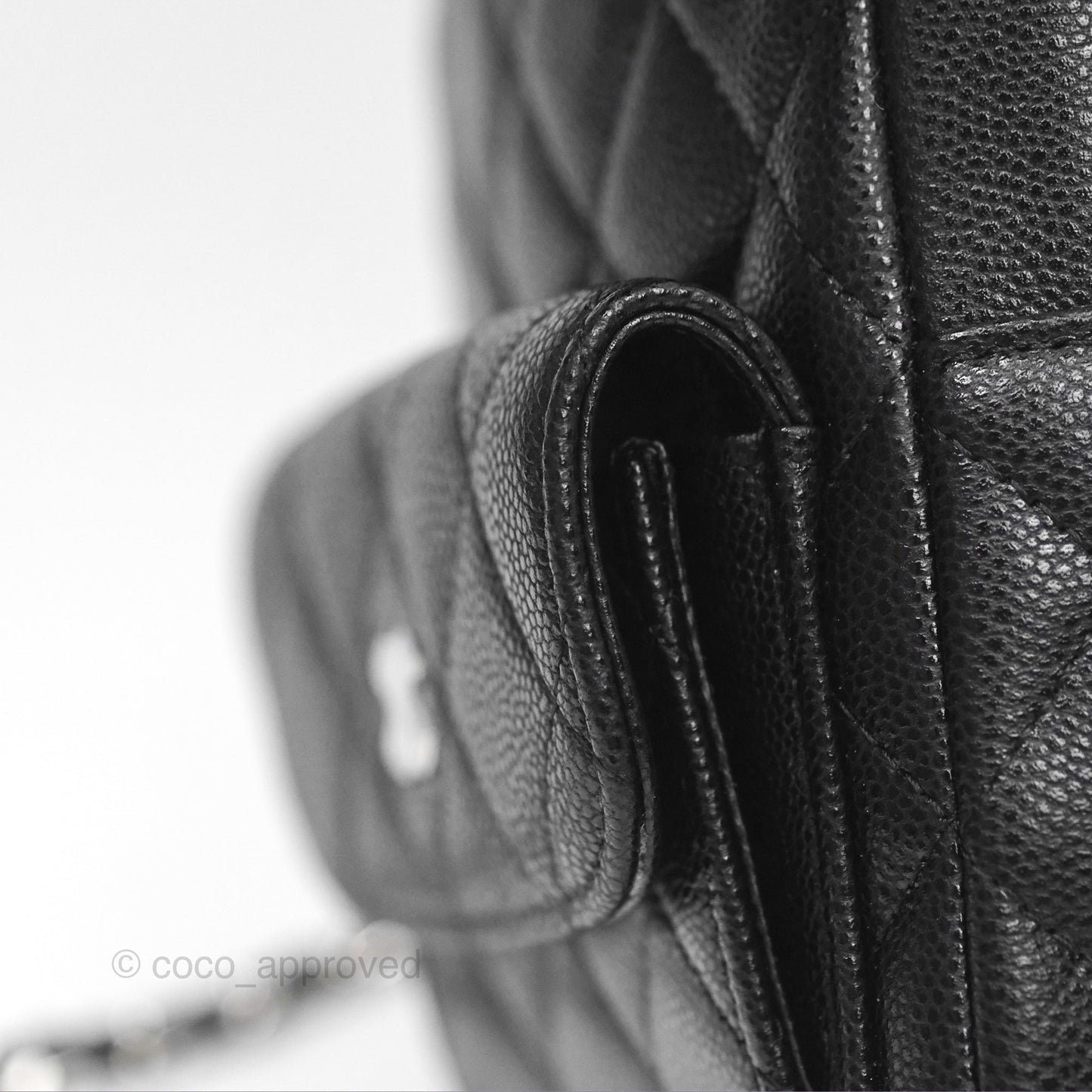 Chanel Classic Mini Backpack Black Caviar Silver Hardware