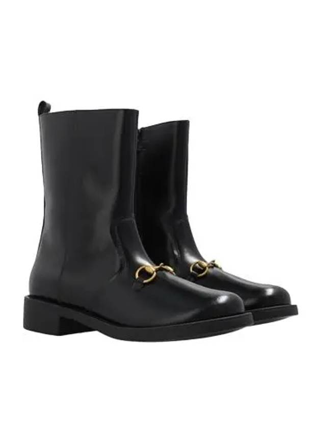 Luxury Gucci Trending 2025 Horsebit Ankle Walker Boots Black