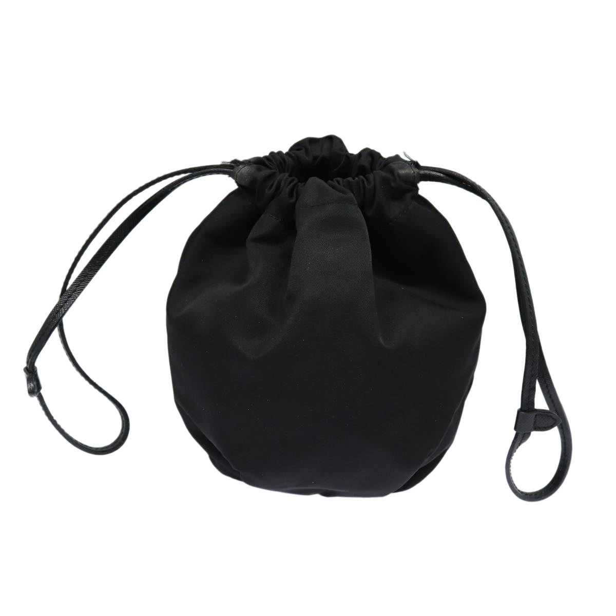Luxury Prada Drawstring Pouch Nylon Black  86301