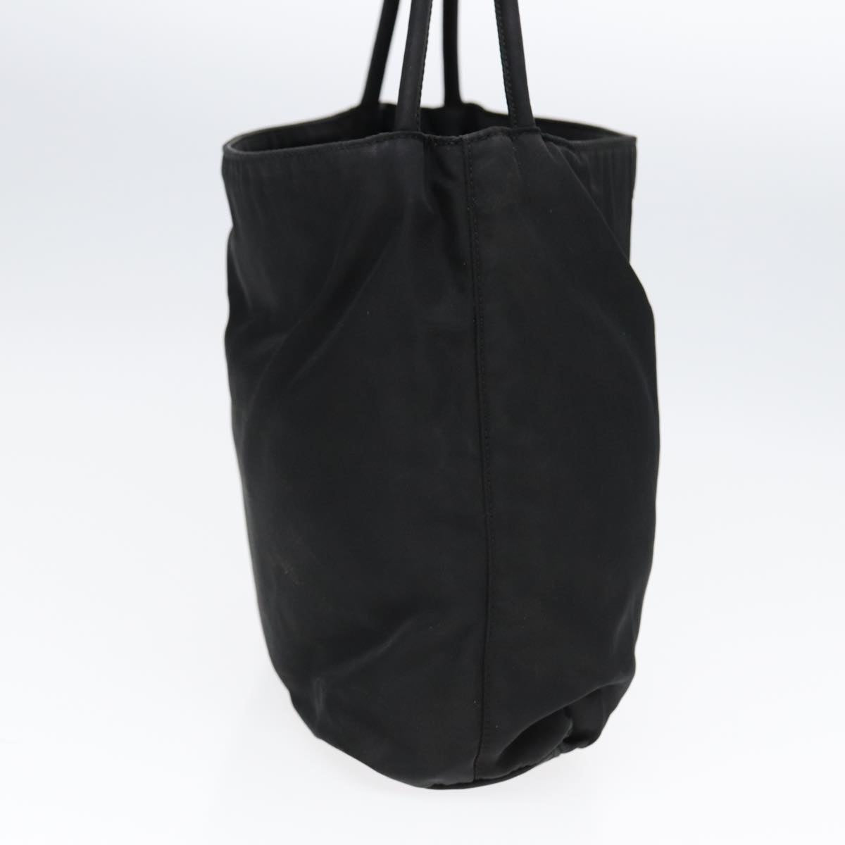 Luxury Prada Tote Bag Nylon Black Silver  86344