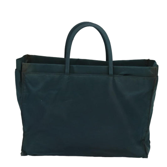 Luxury Prada Tote Bag Nylon Green Silver  86347