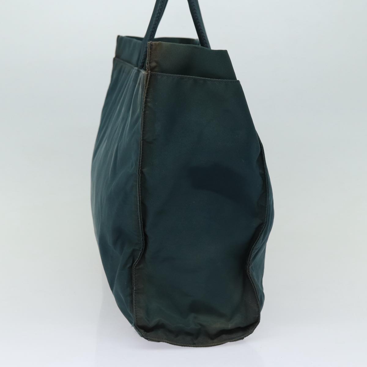 Luxury Prada Tote Bag Nylon Green Silver  86347