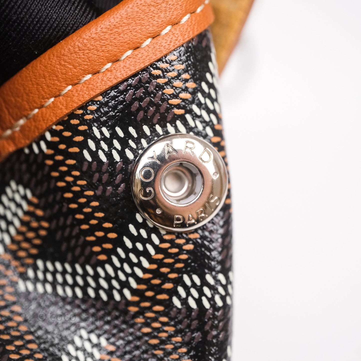 Goyard Mini Alpin Backpack Black/ Tan  Goyardine Calfskin