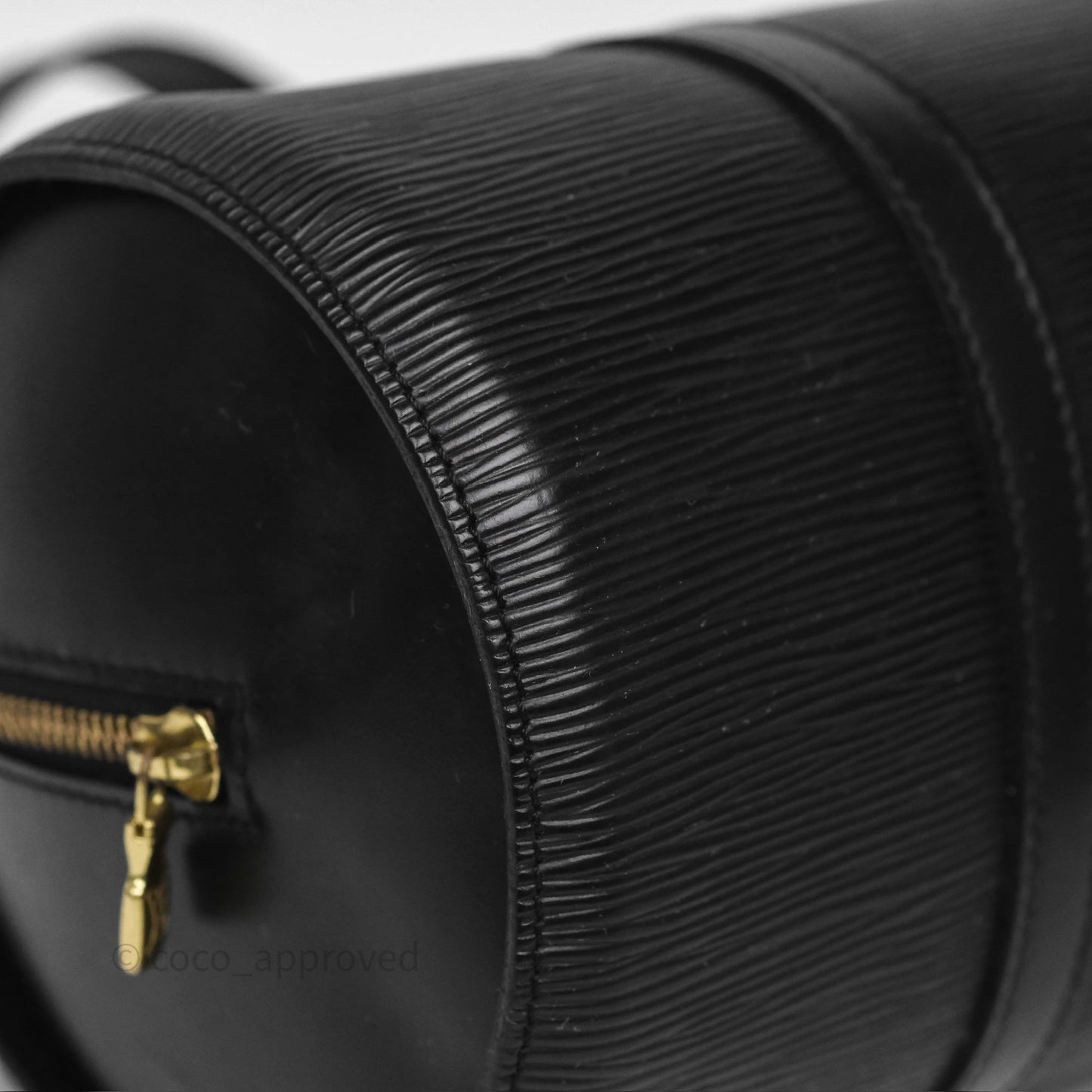 Louis Vuitton Epi Soufflot Bag Black Gold Hardware