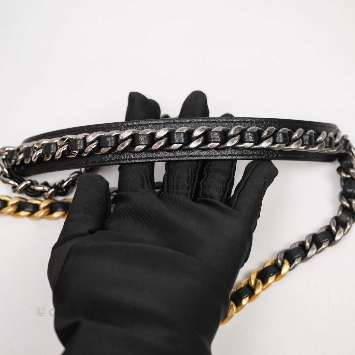 Chanel 19 Wallet on Chain WOC Black Mixed Hardware