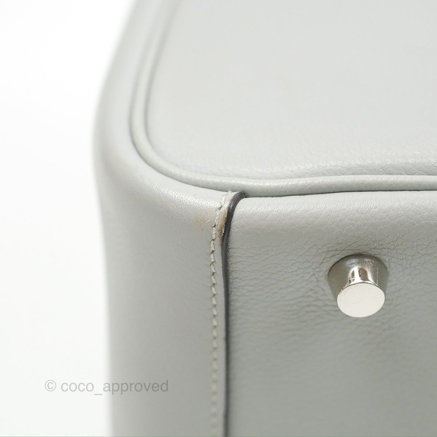 Hermès Lindy 30 Bleu Glacier Evercolor Palladium Hardware
