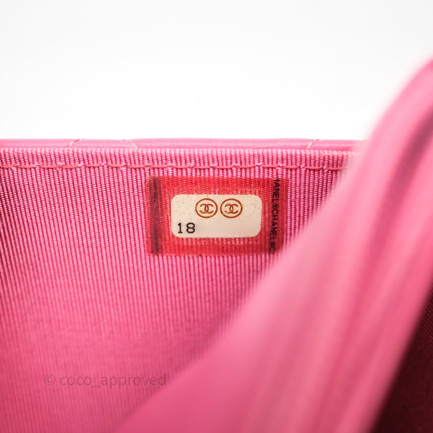 Chanel Quilted Classic WOC Pink Lambskin Gold Hardware