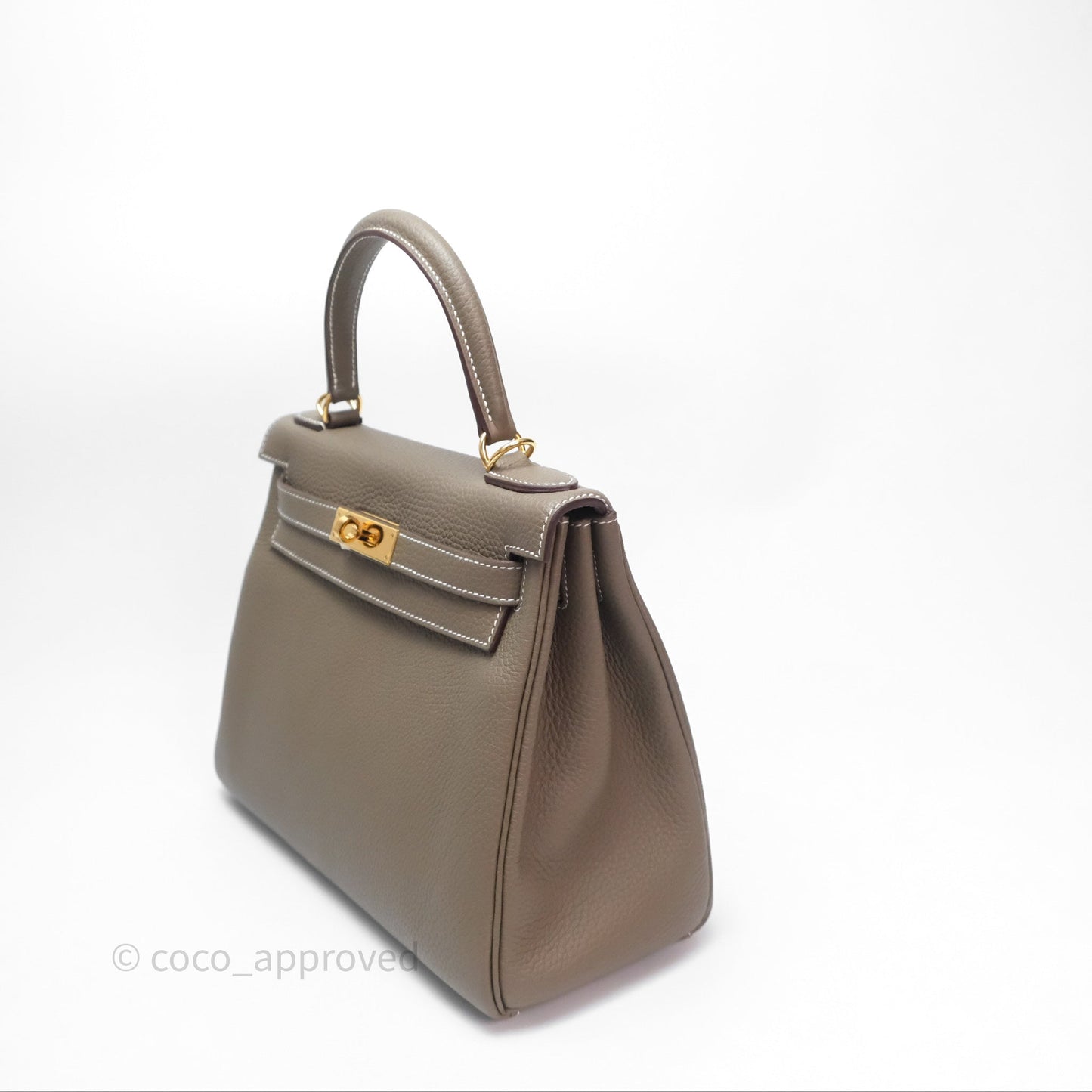 Hermès Kelly II 28 Retourne Etoupe 18 Clemence Gold Hardware