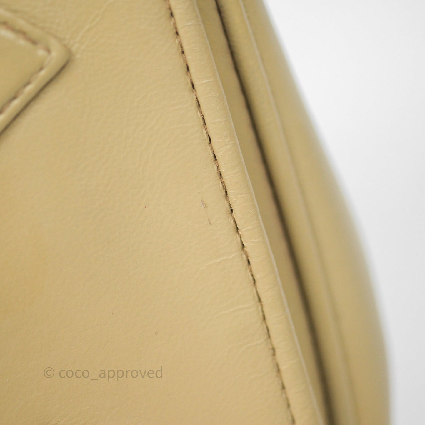 Chanel Vintage CC Flap Bag Beige Lambskin Gold Hardware