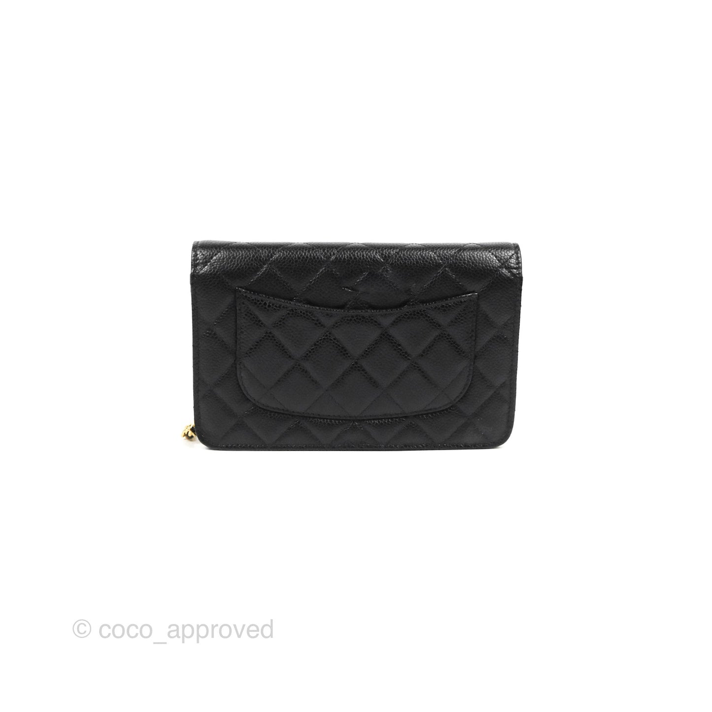 Chanel Quilted WOC Black Caviar Gold Hardware