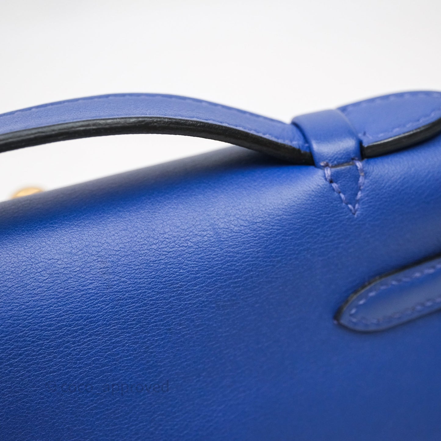 Hermès Kelly Pochette Clutch Electric Blue Swift Gold Hardware