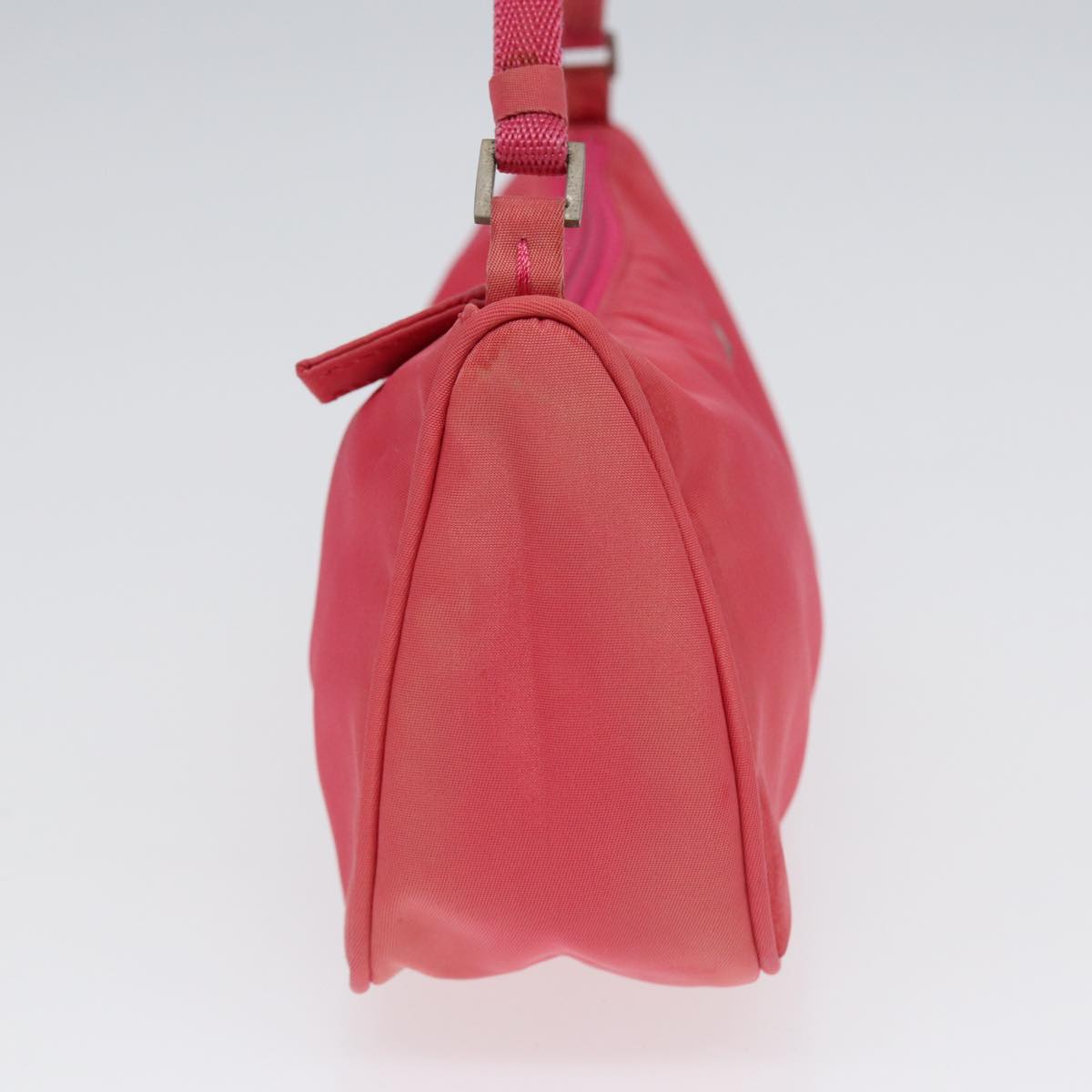 Luxury Prada Accessory Pouch Nylon Pink Silver  86419