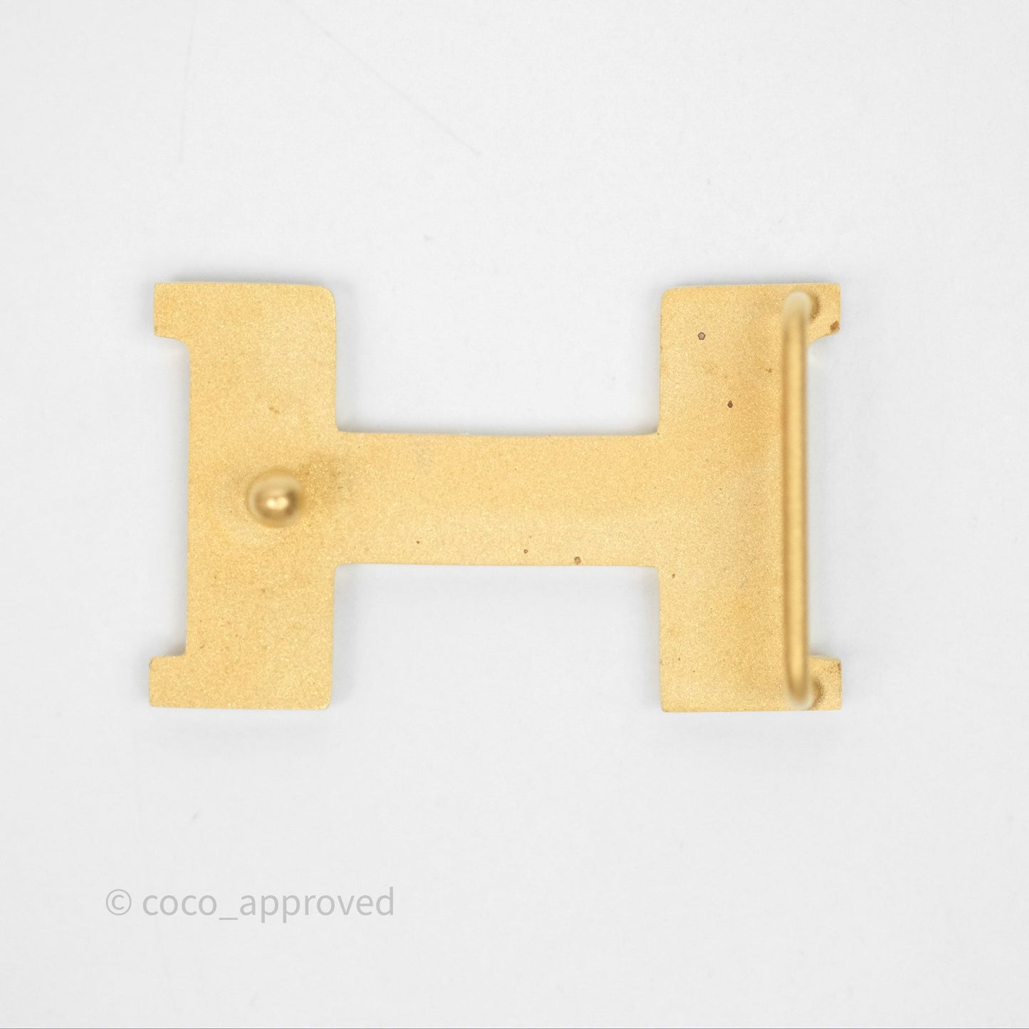 Hermès H Belt Buckle Ostrich Leather Brown Size 80
