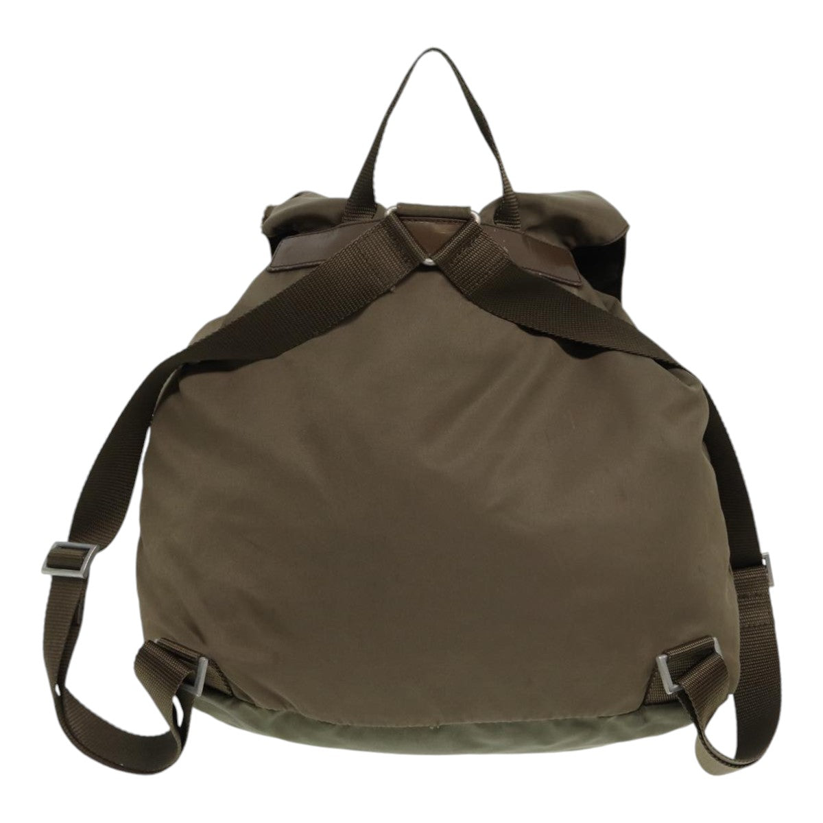 Luxury Prada Backpack Nylon Brown Silver  86442