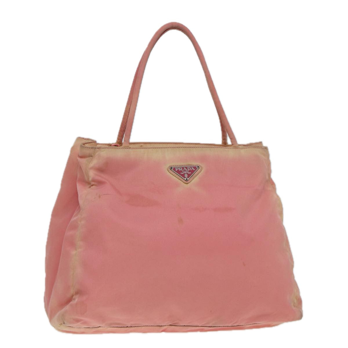 Luxury Prada Hand Bag Nylon Pink Silver  86444