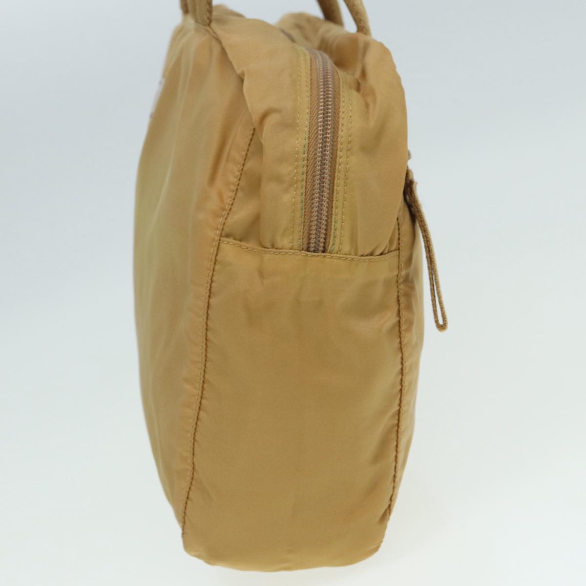 Luxury Prada Hand Bag Nylon Beige Silver  86448