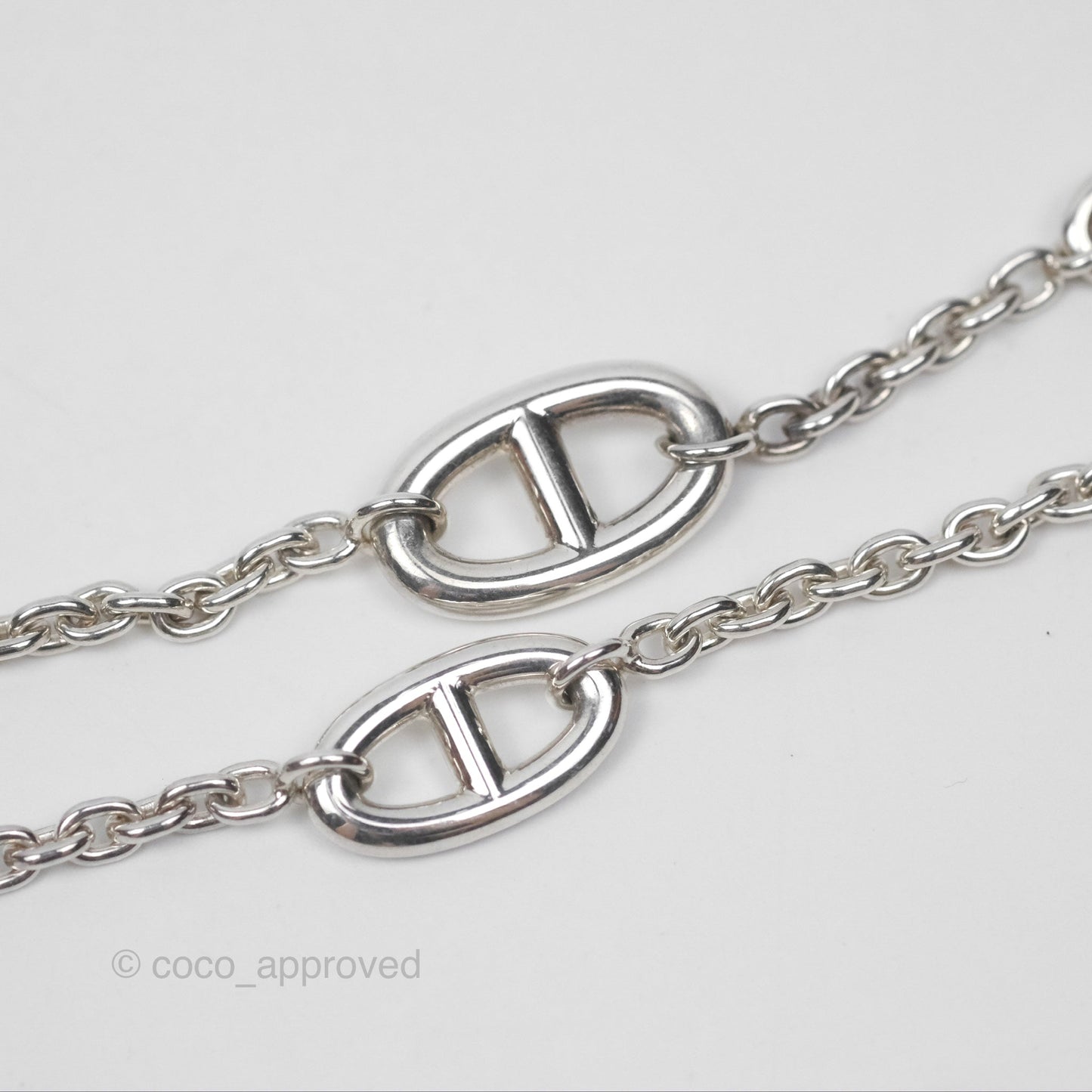 Hermès Farandole Long Necklace 160 Palladium Hardware