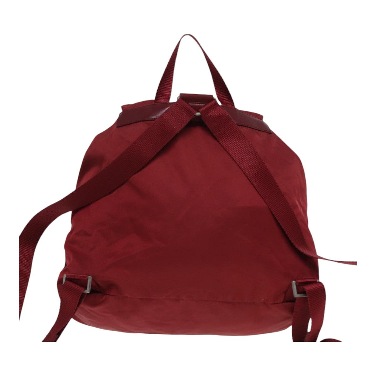 Luxury Prada Backpack Nylon Red Silver  86450