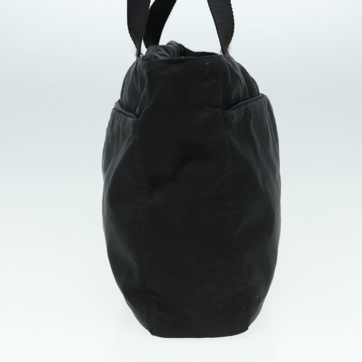 Luxury Prada Tote Bag Nylon Black Silver  86452