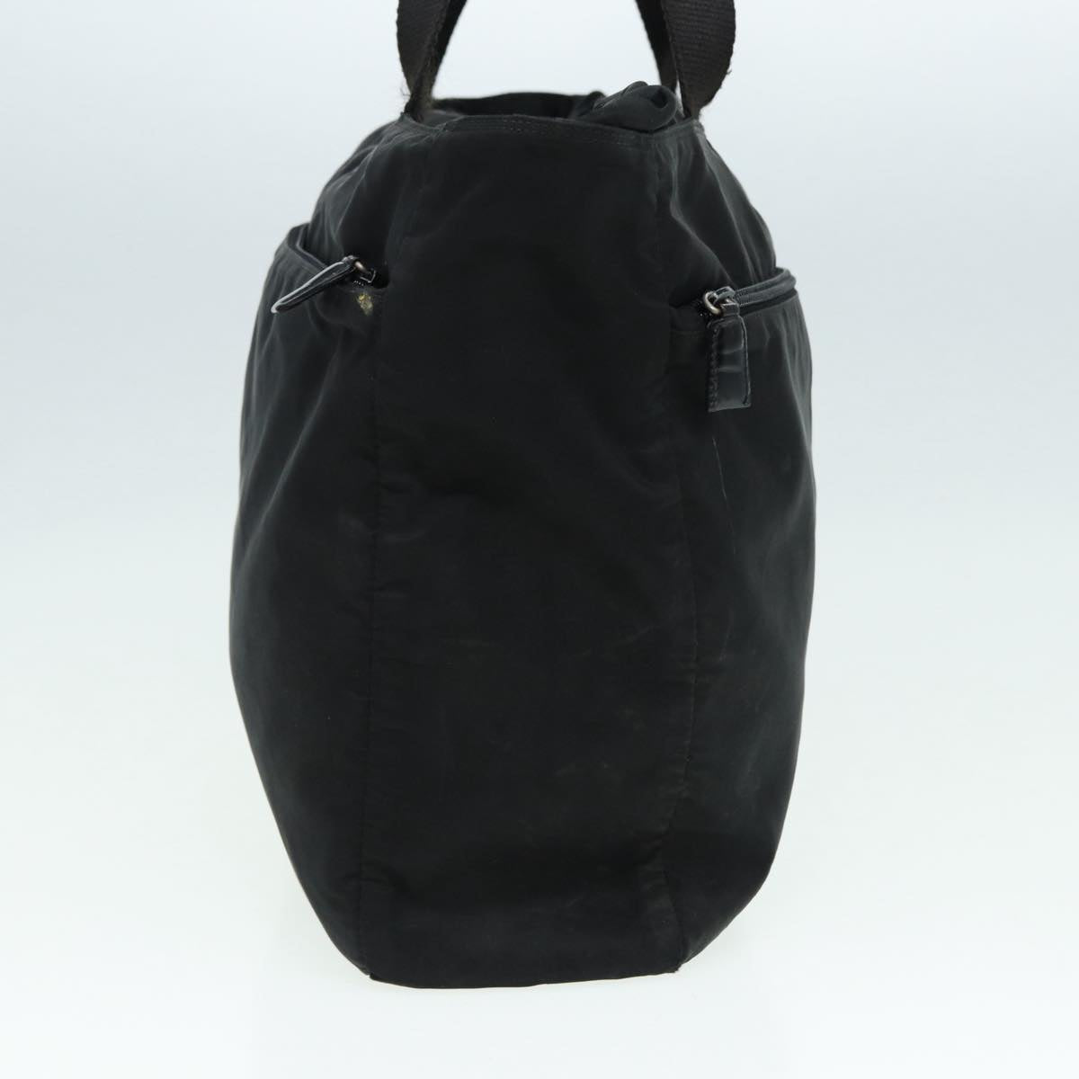 Luxury Prada Tote Bag Nylon Black Silver  86452