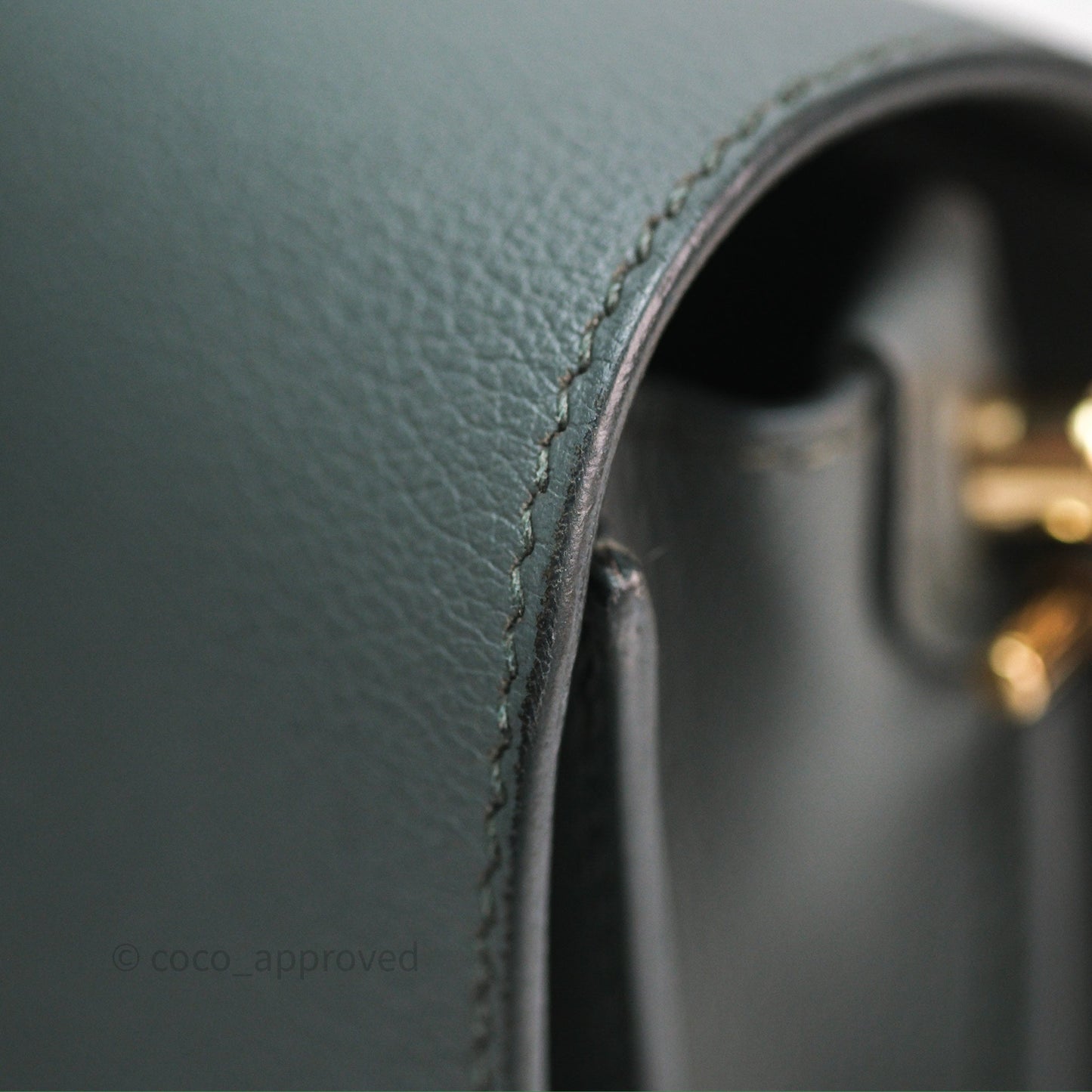Hermès Roulis Mini 18 Vert Amancde 63 Evercolor Gold Hardware