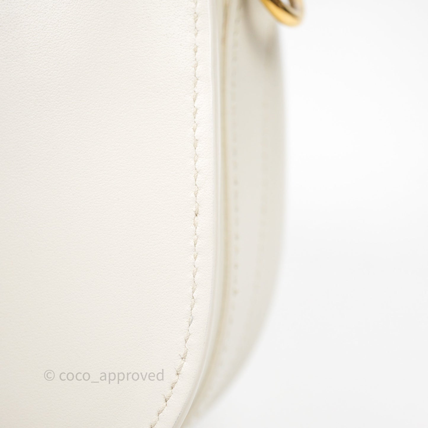 Dior Medium Bobby Bag Off White Calfskin Gold Hardware