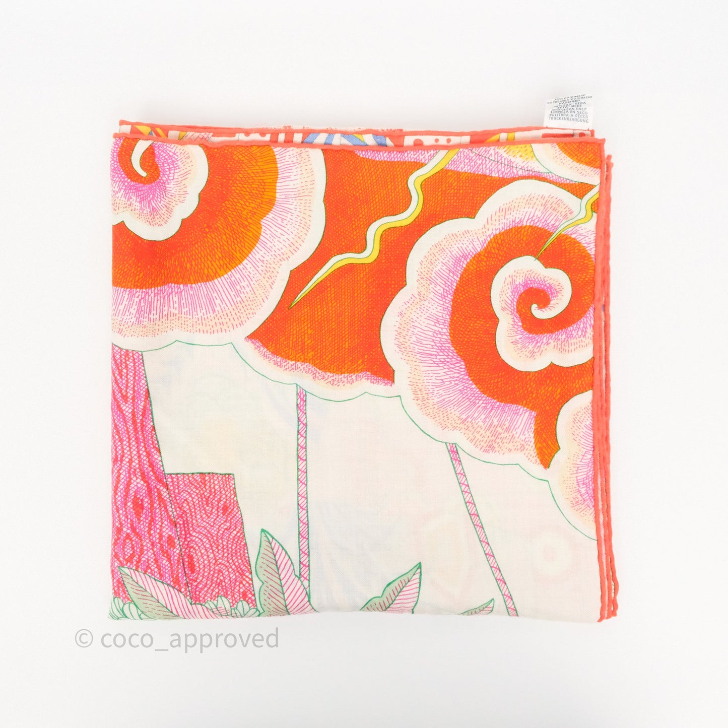 Hermès Acte III Scene I La Clairiere Scarf Shawl 140 Cashmere Silk
