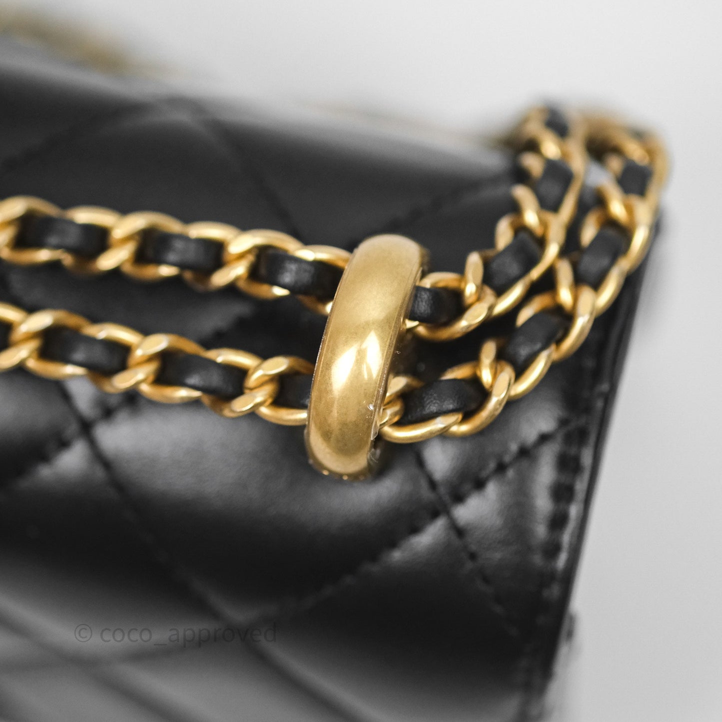 Chanel Quilted Mini Perfect Fit Adjustable Black Calfskin Gold Hardware