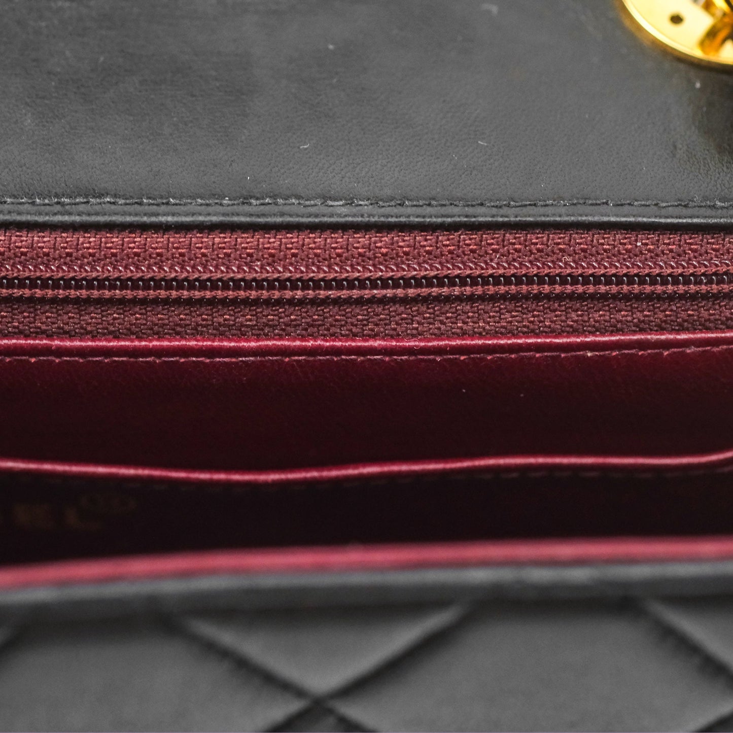 Chanel Vintage Flap Bag Black Lambskin 24K Gold Hardware
