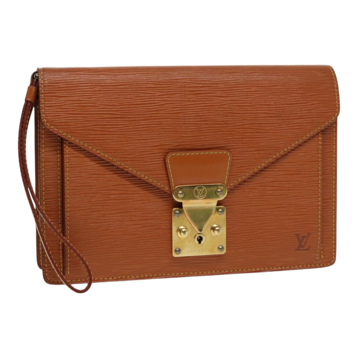 LOUIS VUITTON Epi Serie Dragonne Hand Bag Zipangu Gold M52618 LV 86508