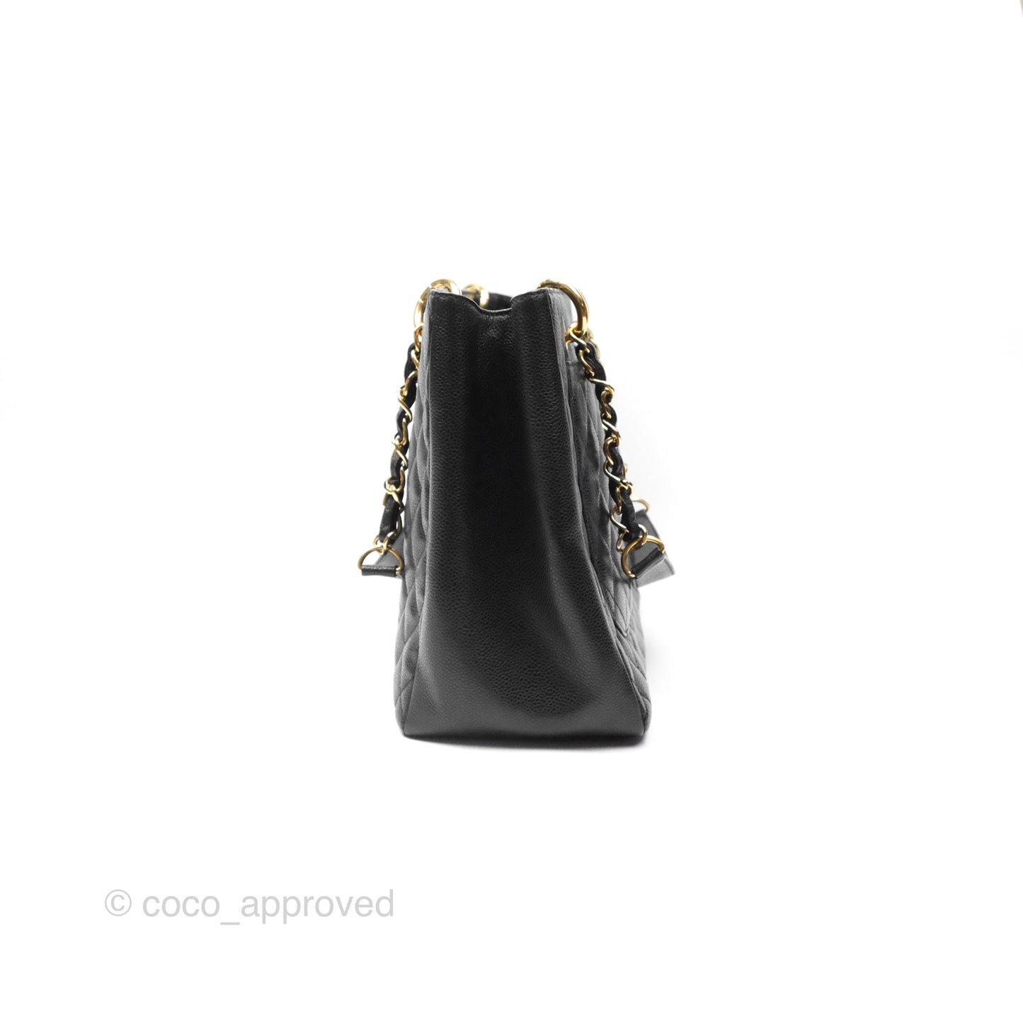 Chanel GST Black Caviar Gold Hardware