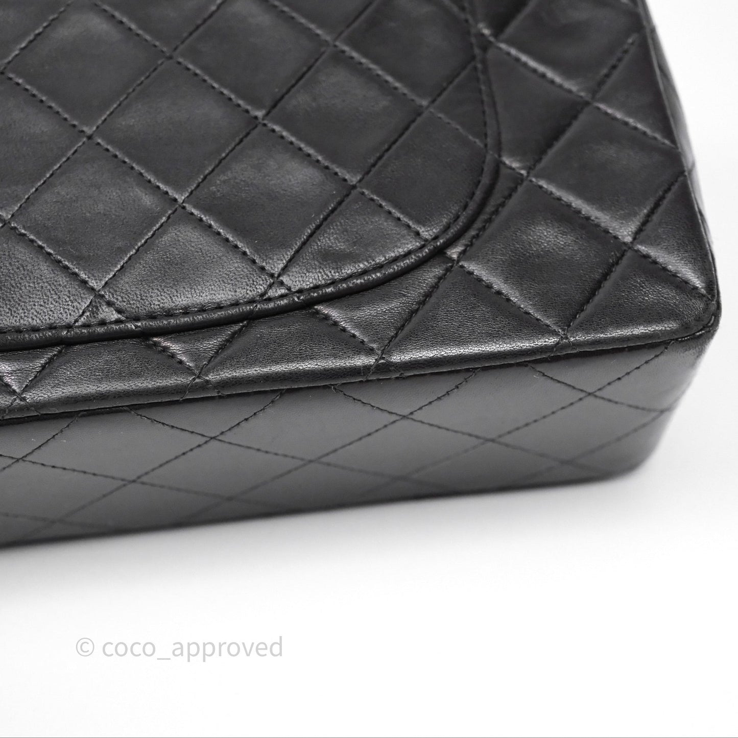 Chanel Vintage Lambskin Small Double Flap Bag Black Gold Hardware