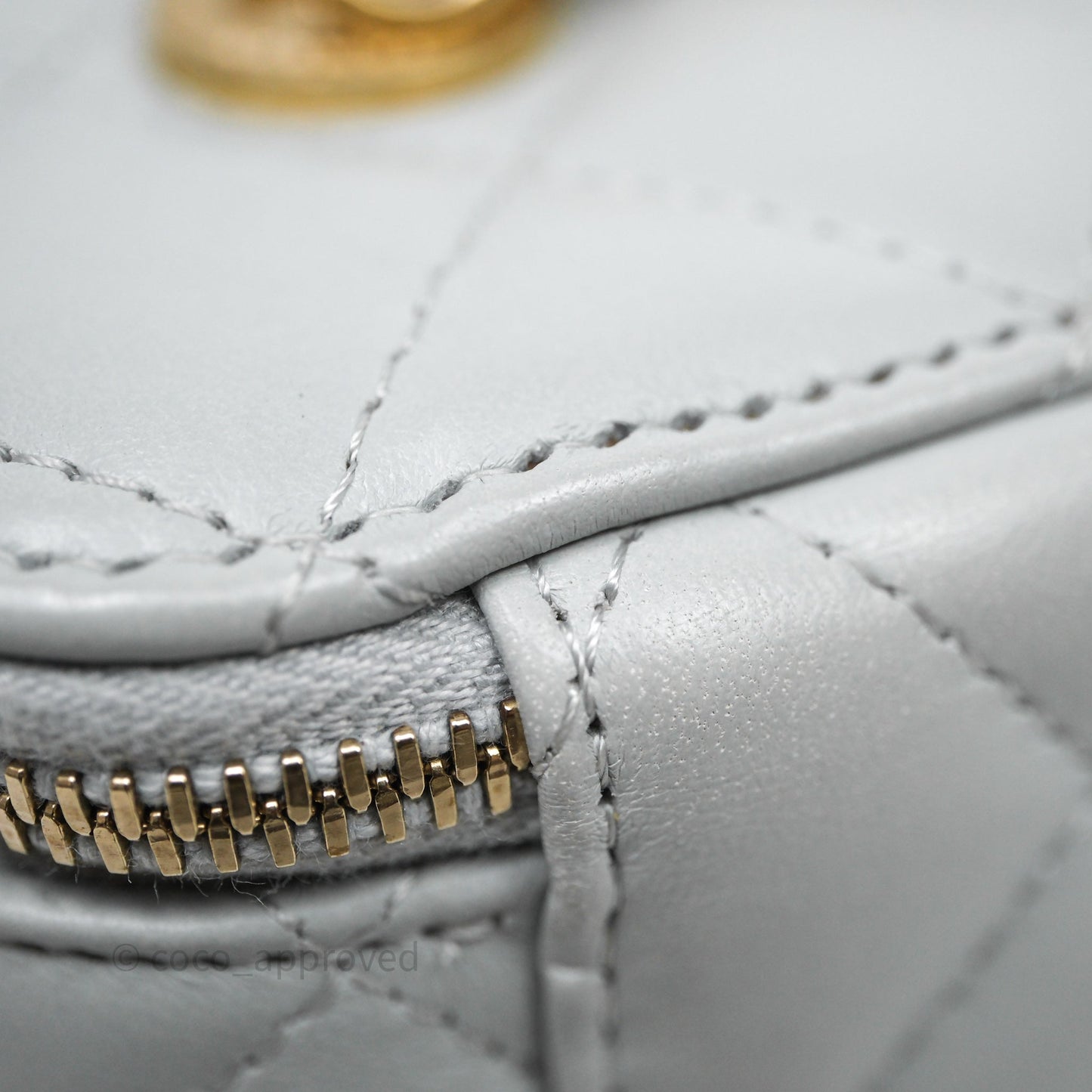 Chanel Coco Chain Vanity Blue Lambskin Gold Hardware