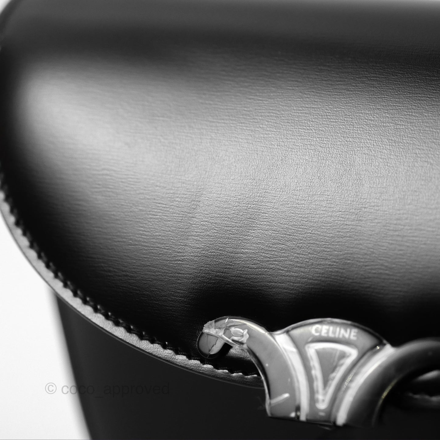 Celine Chain Besace Clea Shiny Calfskin So Black