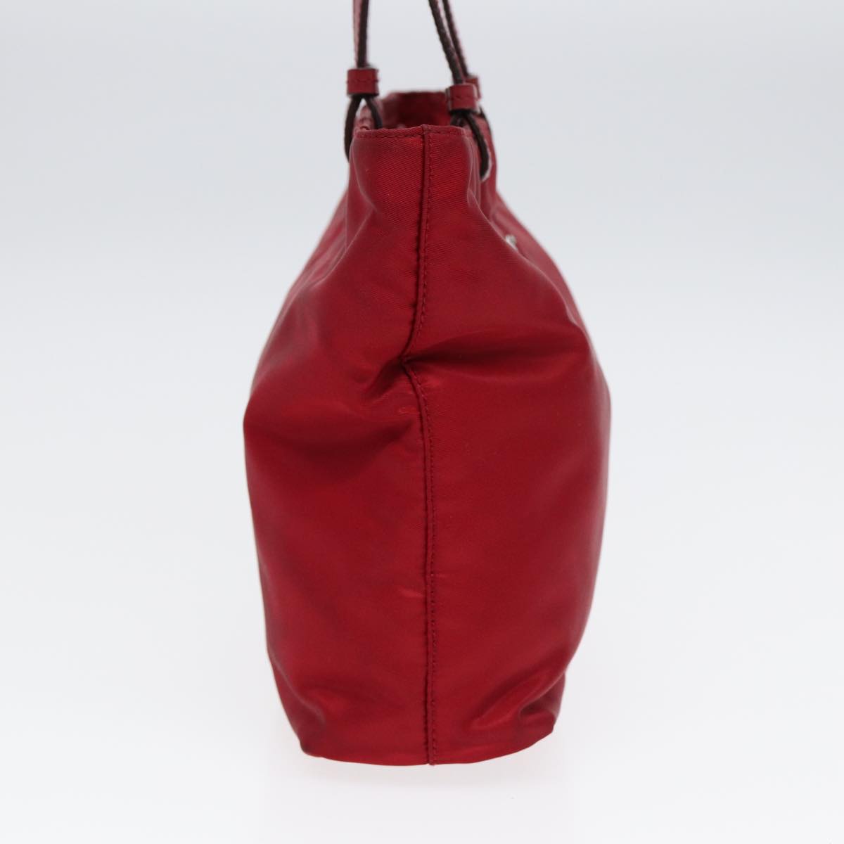 Luxury Prada Hand Bag Nylon Red Silver  86563