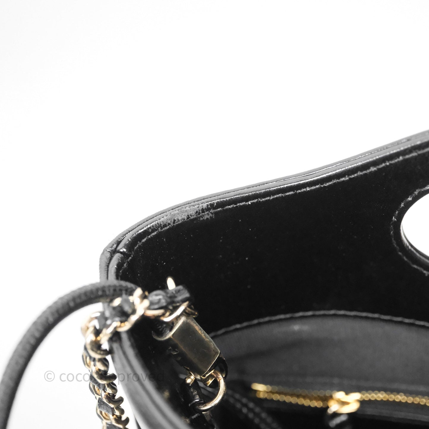 Chanel 31 Mini Black Shiny Calfskin Gold Hardware