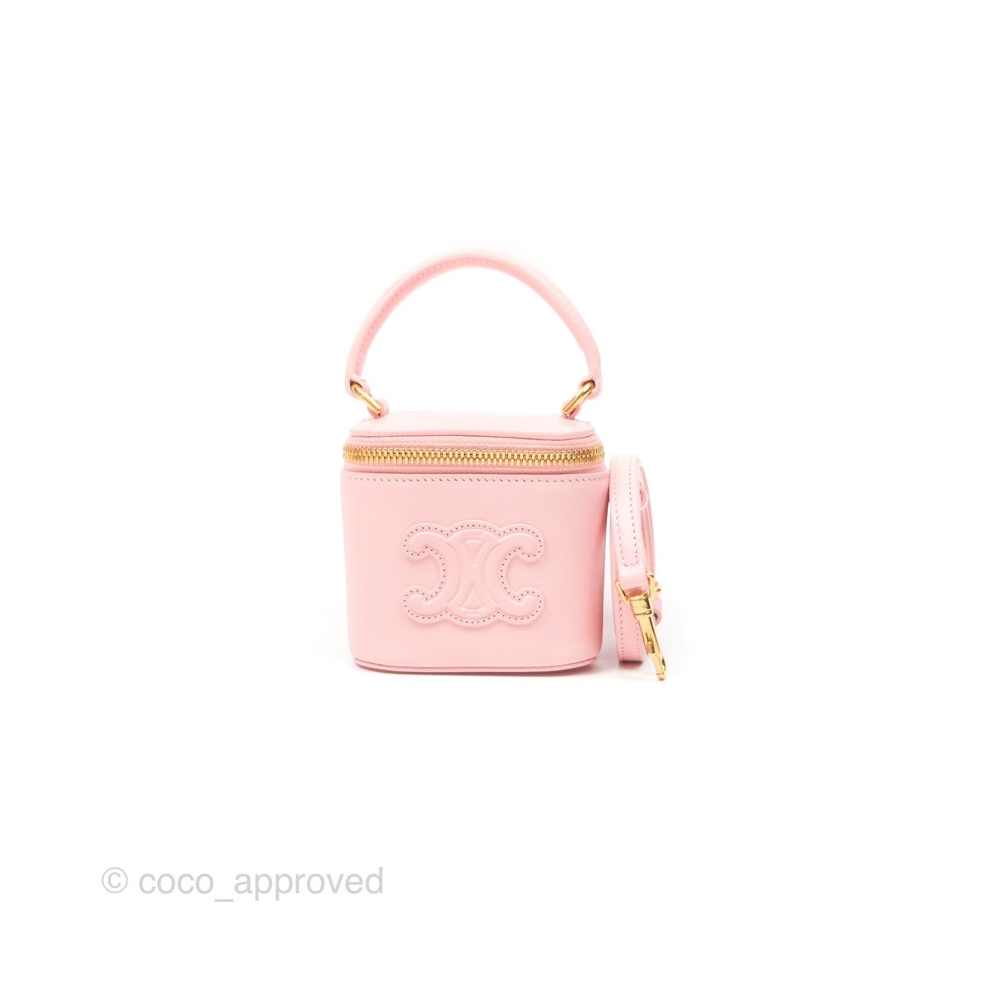 Celine Mini Vanity Case Cuir Triomphe Smooth Calfskin Light Pink