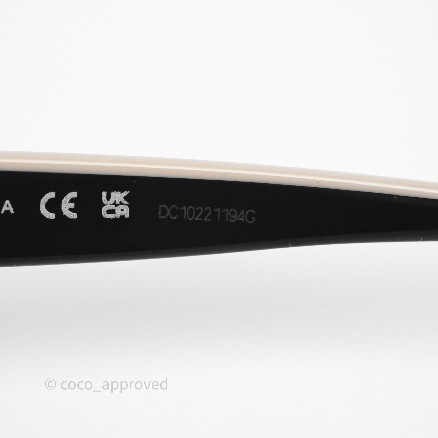 Chanel Logo Butterfly Sunglasses Black Beige Acetate