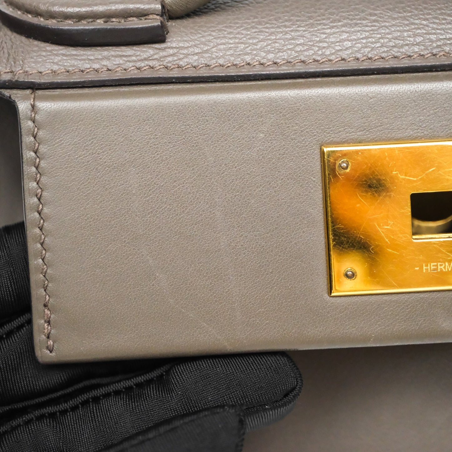 Hermès 24/24 21 Mini Gris Etain 8F Evercolor/ Swift Gold Hardware