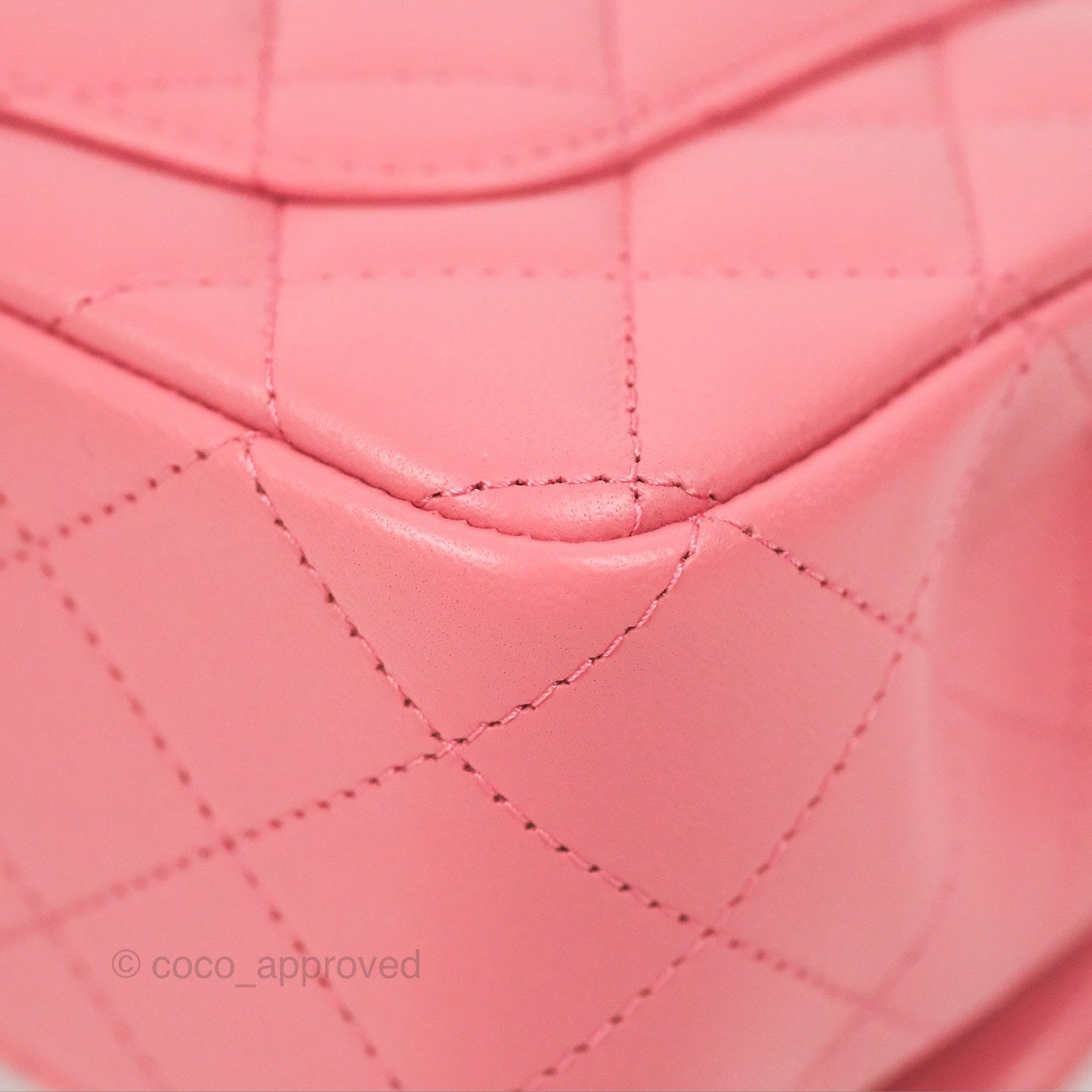 Chanel Top Handle Mini Rectangular Flap Bag Pink Lambskin Gold Hardware