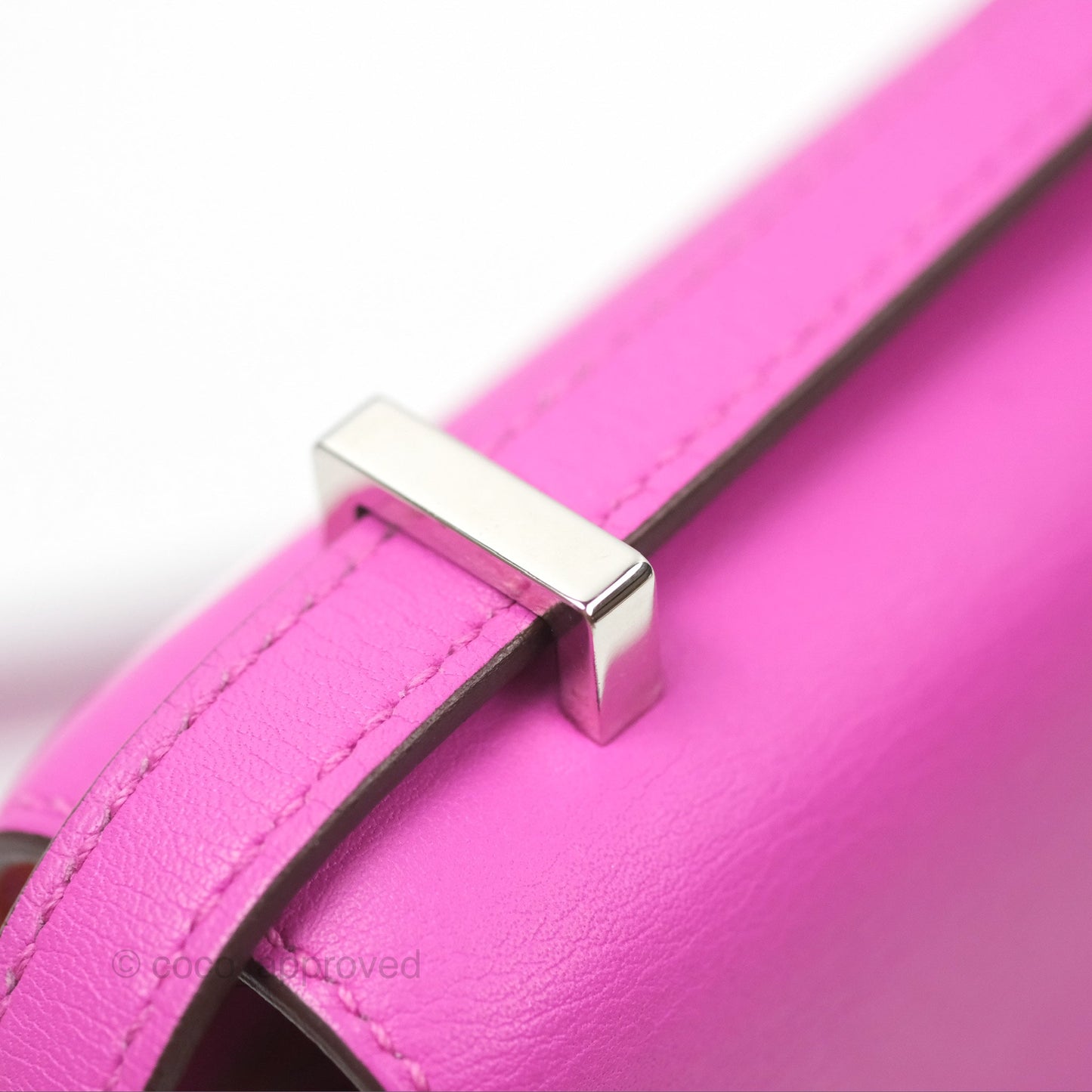 Hermès Constance Mini 18 Swift Magnolia/Orange Palladium Hardware