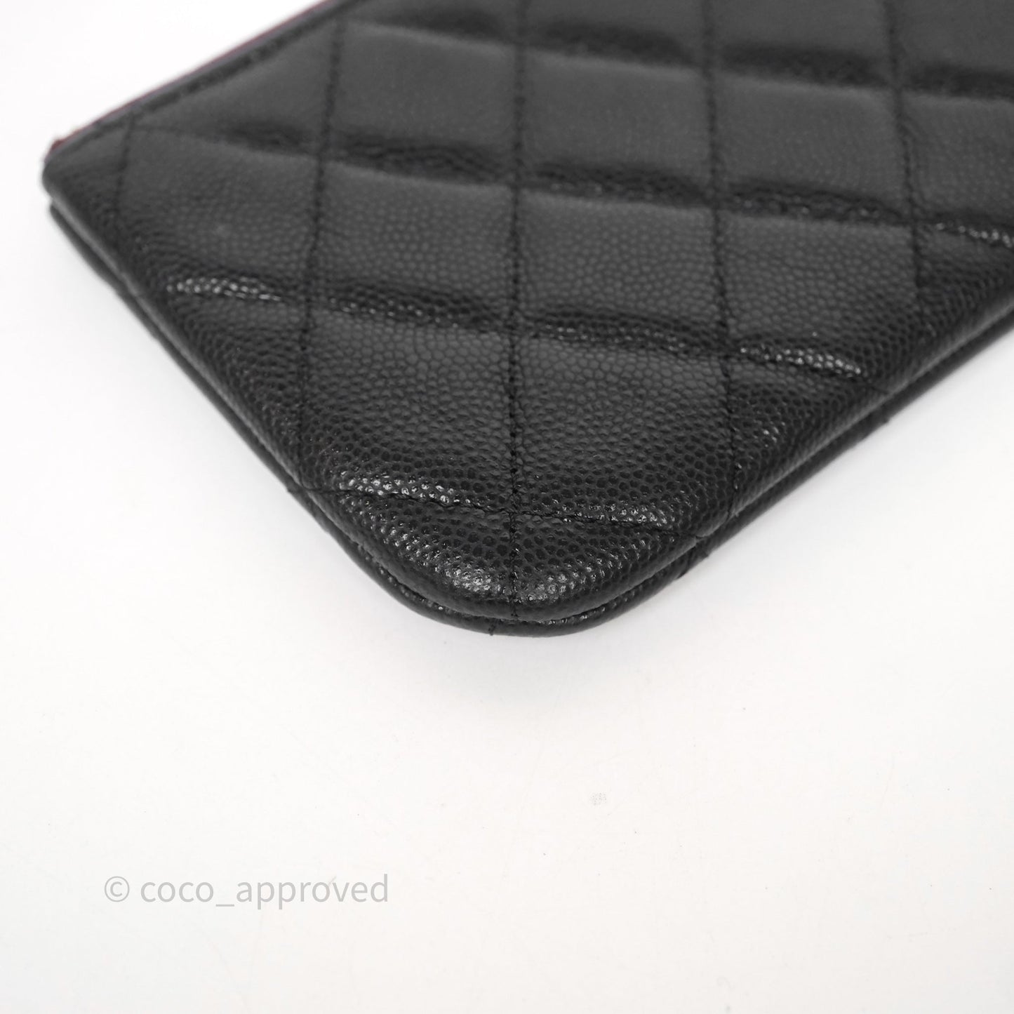 Chanel Quilted Mini O case Black Caviar Gold Hardware