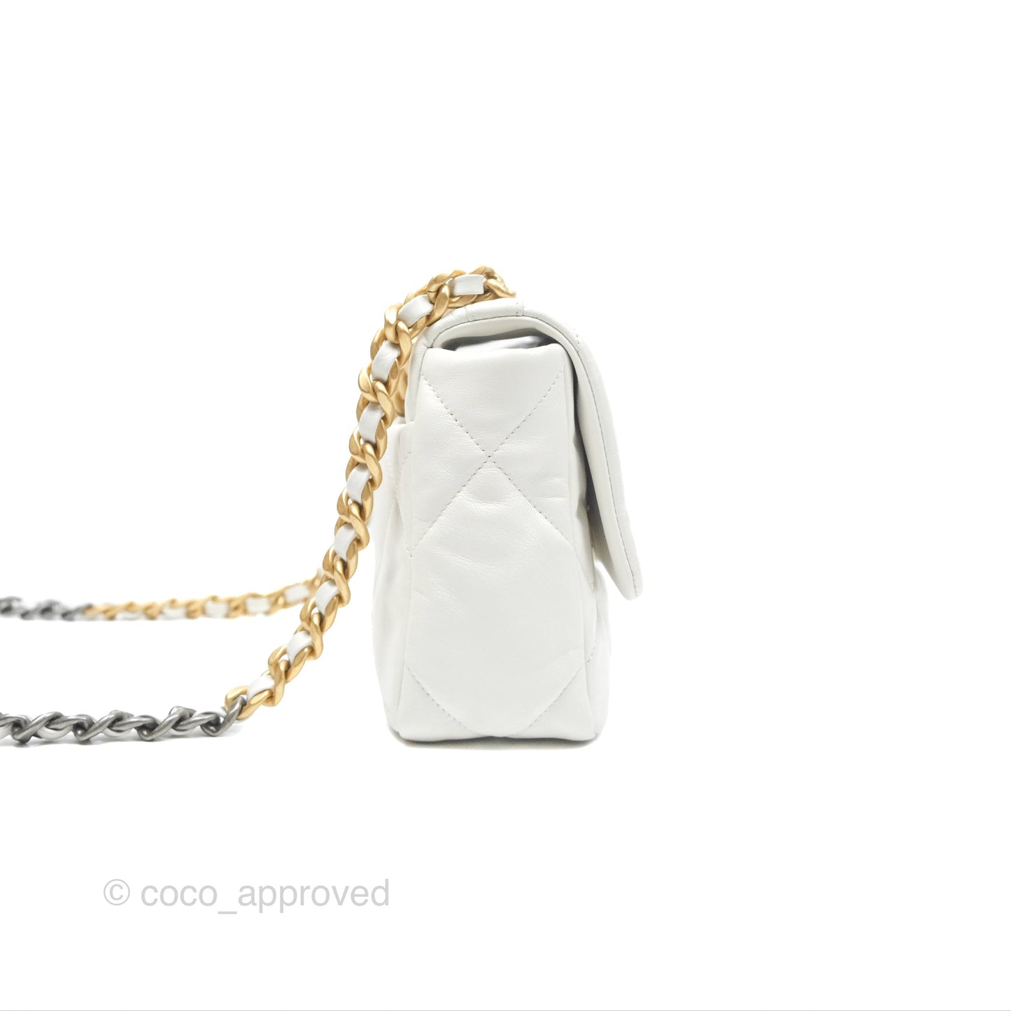 Chanel 19 Small Off White Mixed Hardware