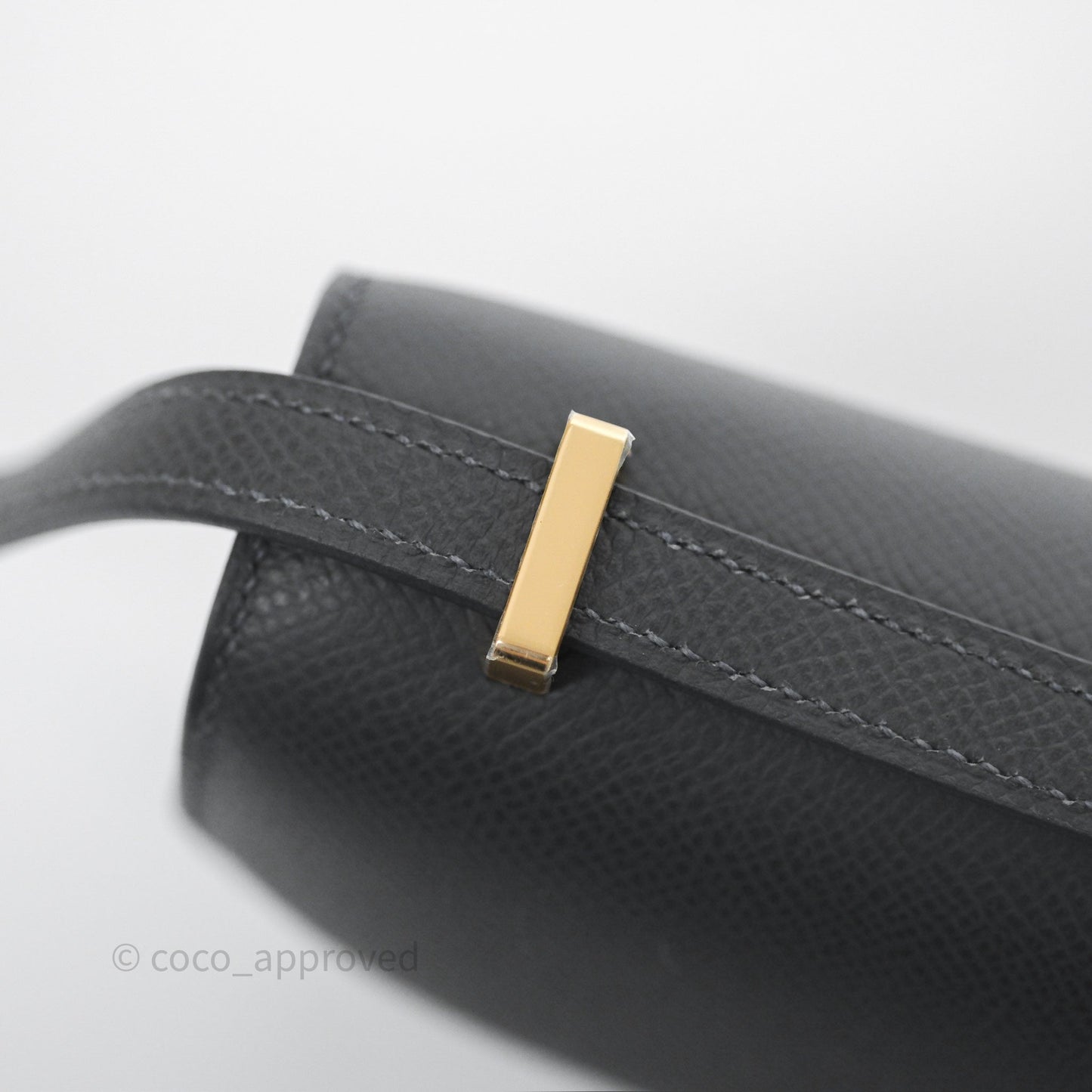 Hermès Constance Elan Ardoise 85 Epsom Gold Hardware