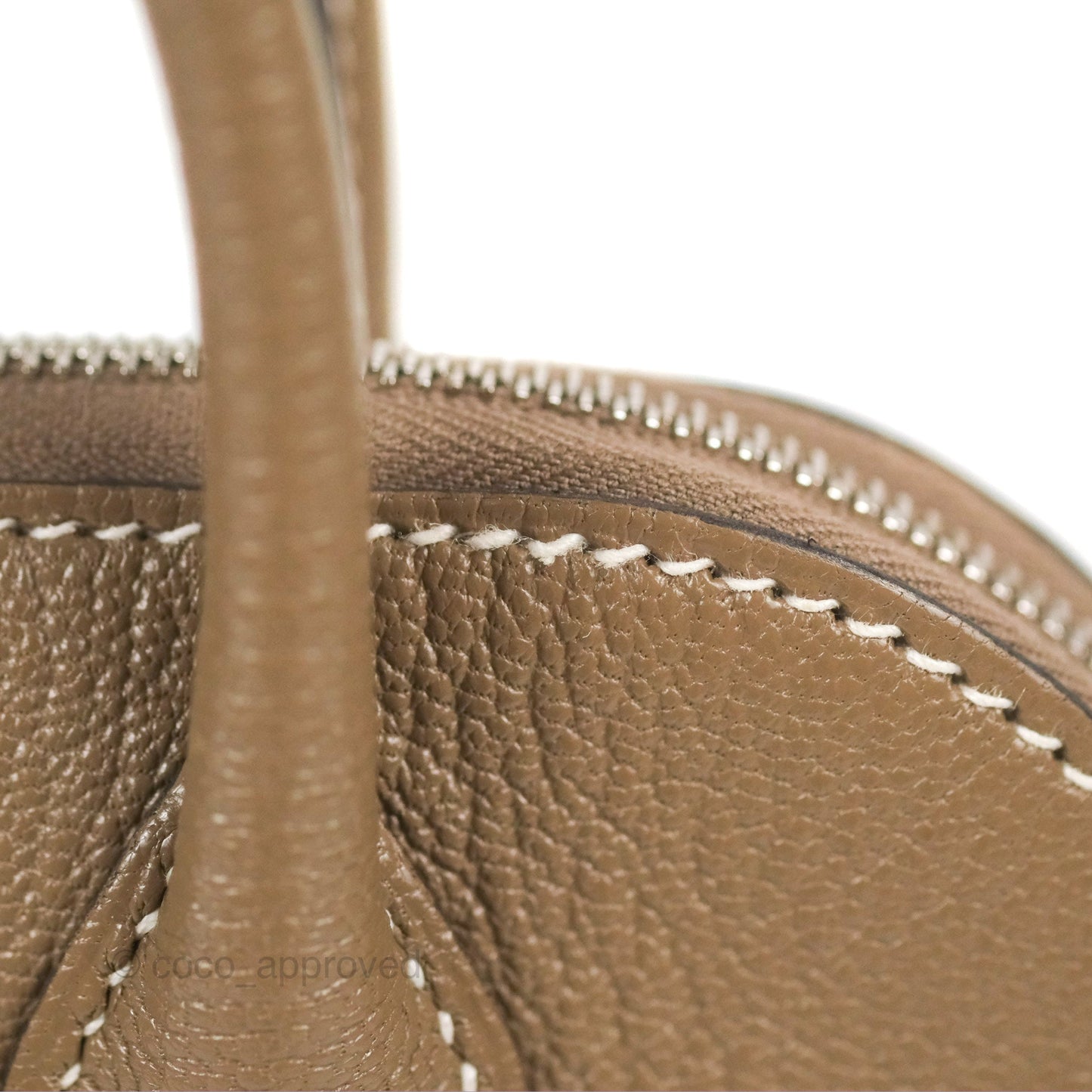 Hermès Bolide Mini 1923 Etoupe Chevre Mysore Palladium Hardware