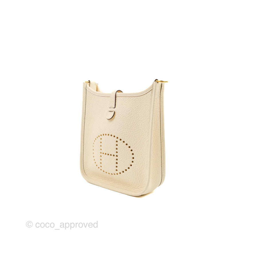 Hermès Mini Evelyne 16 Nata Clemence Gold Hardware