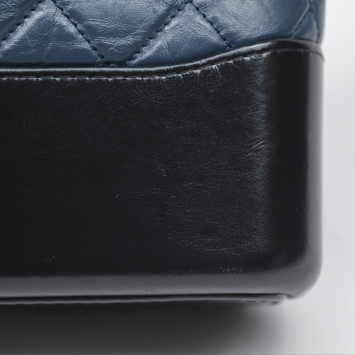 Chanel New Medium Gabrielle Hobo Quilted Navy Black Aged Calfskin