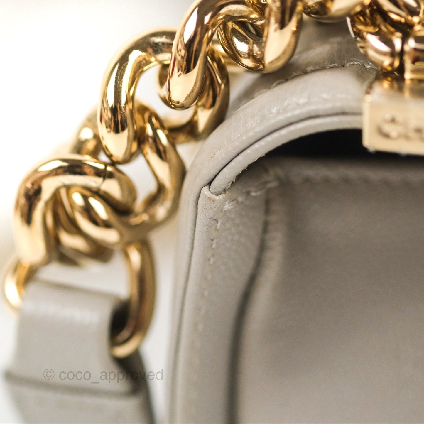 Chanel Medium Boy Chevron Grey Caviar Gold Hardware