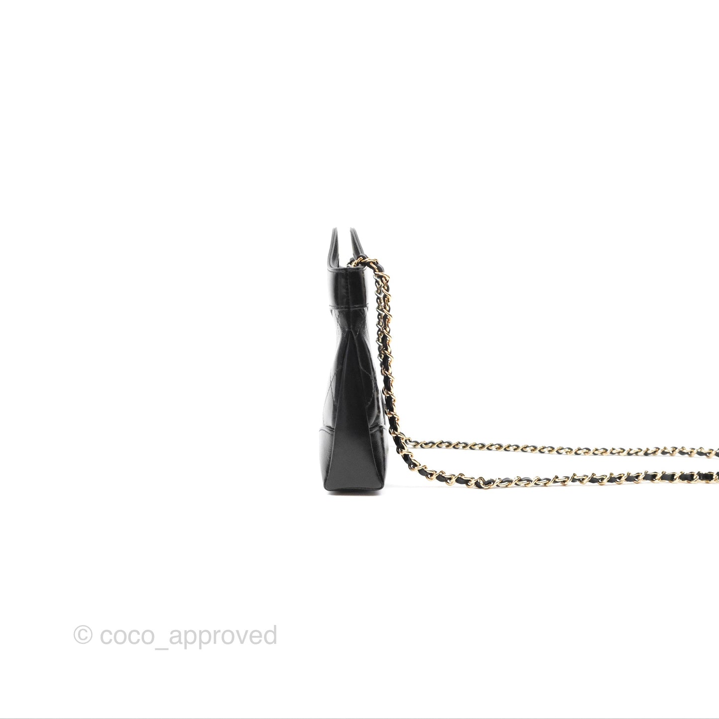 Chanel Nano 31 Black Shiny Calfskin Gold Hardware
