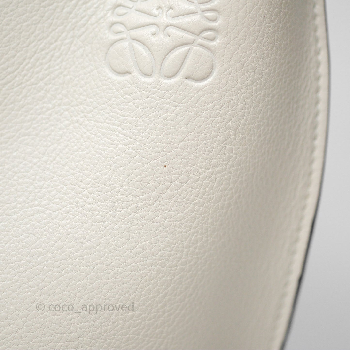 Loewe Gate Bucket Handle Bag Soft White Grained Calfskin